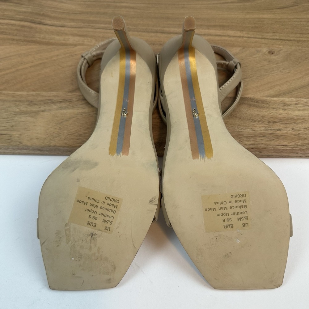 Womens Sam Edelman Orchid Beige Leather Strappy Stiletto Sandals Heels Size 9.5 - Picture 7 of 12